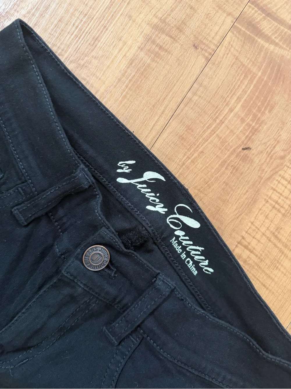Juicy Couture Low Rise Black Skinny Jeans Brand New Vintage Y2K XS